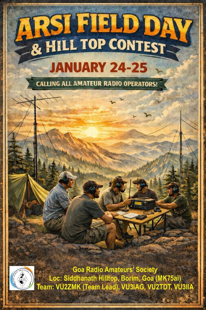 Arsi Field Day And Hill Top Contest 2026, Goa